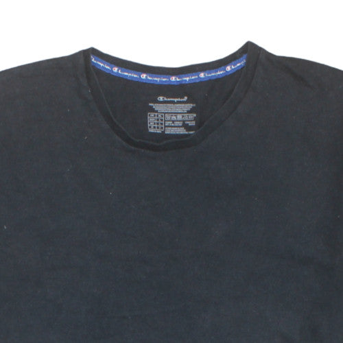 Champion Men's Black XL Short Sleeve Cotton Crew Neck T-Shirt