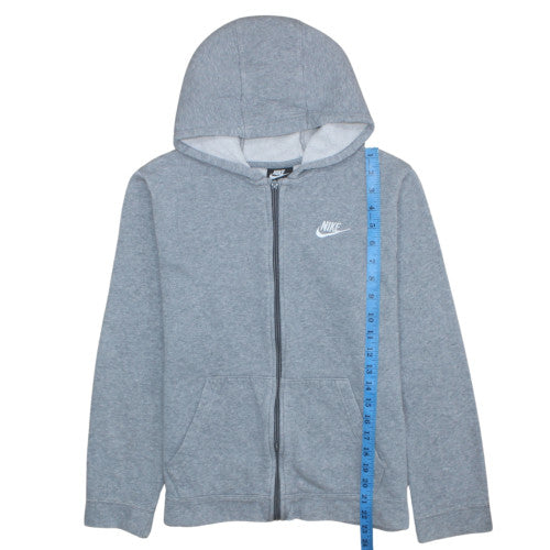 Nike Teens Grey Full Zip Hoodie XL Classic Fleece Sweatshirt
