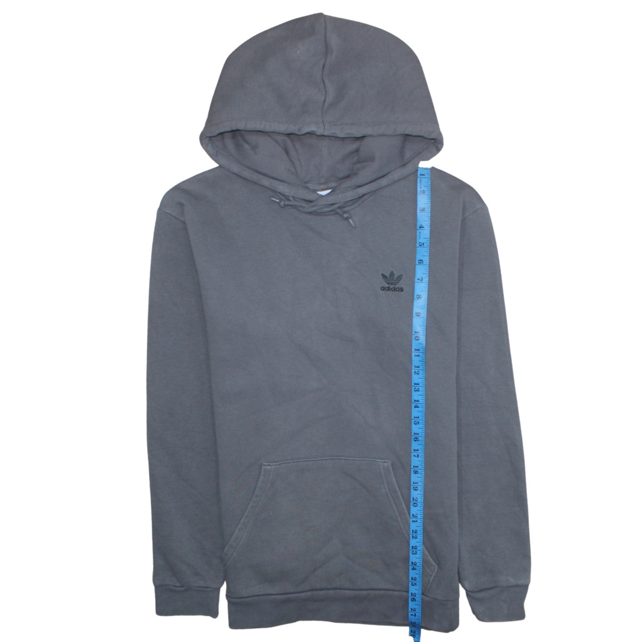 Adidas Mens Grey Pullover Hoodie Size M Regular Fit Fleece