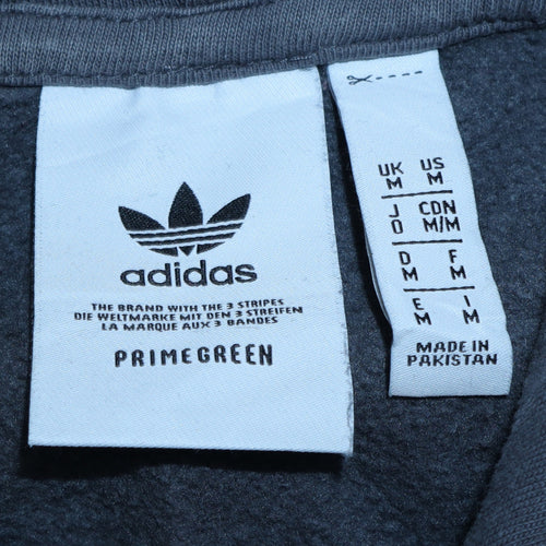 Adidas Mens Grey Pullover Hoodie Size M Regular Fit Fleece