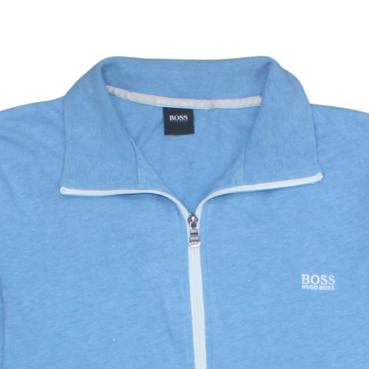 Hugo Boss Men's Blue Full Zip Cotton Sweatshirt Size M