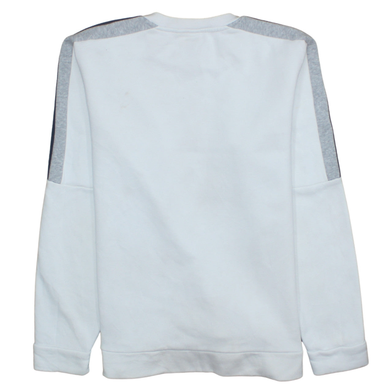 Adidas Men's White Crew Neck Logo Pullover Sweatshirt Size M