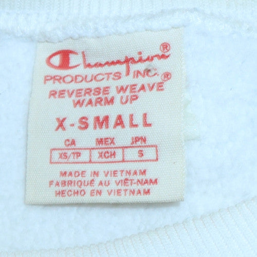 Champion Men White XS Pullover Sweatshirt Reverse Weave
