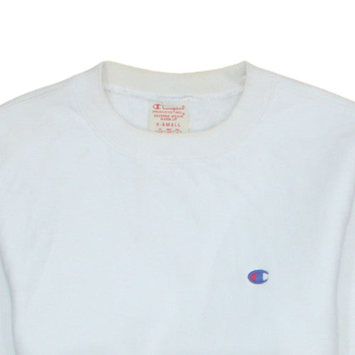 Champion Men White XS Pullover Sweatshirt Reverse Weave