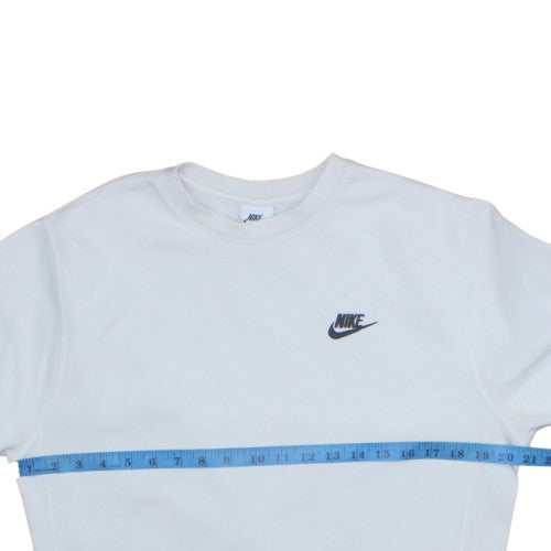 Nike Men's White XS Pullover Fleece Sweatshirt Crew Neck