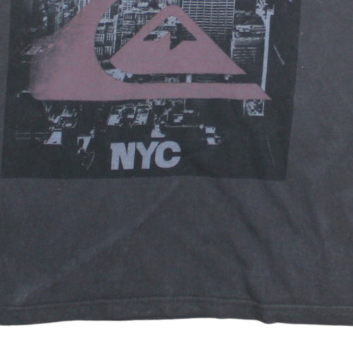 Quiksilver Men's Black NYC Graphic Cotton T-Shirt Size M