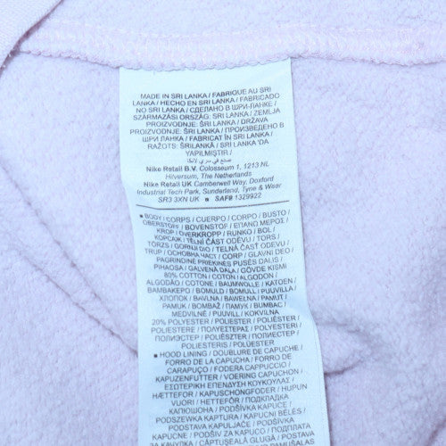 Nike Womens Pink Pullover Hoodie Small Cotton Blend Sweatshirt