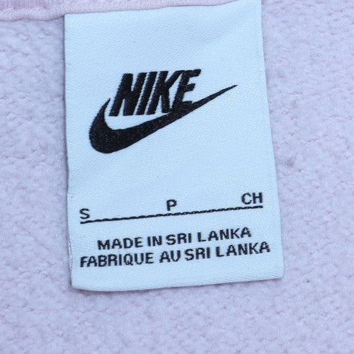 Nike Womens Pink Pullover Hoodie Small Cotton Blend Sweatshirt
