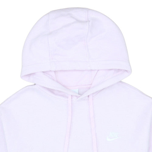 Nike Womens Pink Pullover Hoodie Small Cotton Blend Sweatshirt