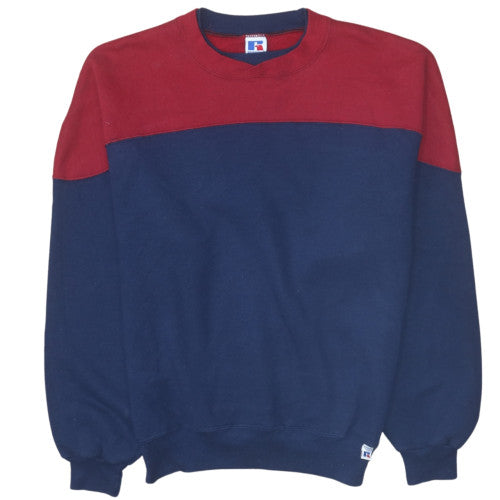 Russell Athletic Men's Blue Red Pullover Sweatshirt Size L Vintage