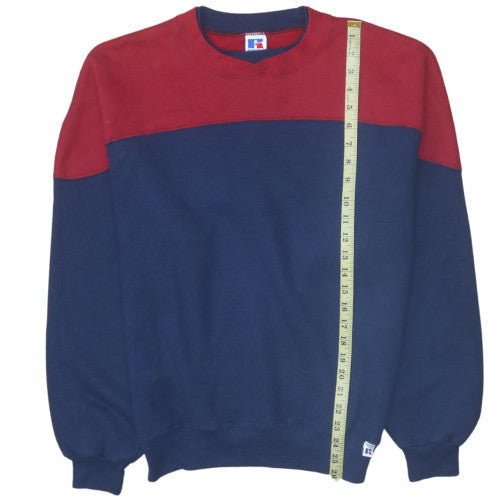 Russell Athletic Men's Blue Red Pullover Sweatshirt Size L Vintage
