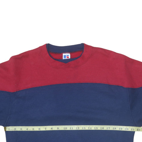 Russell Athletic Men's Blue Red Pullover Sweatshirt Size L Vintage