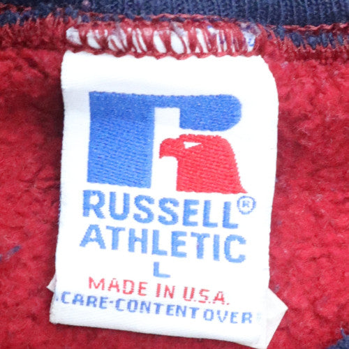 Russell Athletic Men's Blue Red Pullover Sweatshirt Size L Vintage