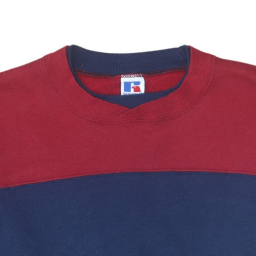 Russell Athletic Men's Blue Red Pullover Sweatshirt Size L Vintage