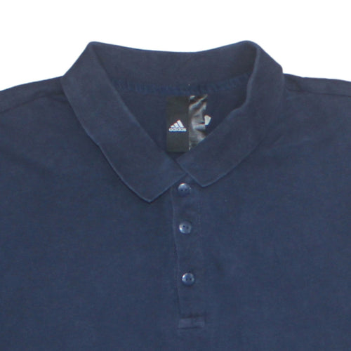 Adidas Men’s Blue Regular Fit Polo Shirt Size L Moisture Wicking