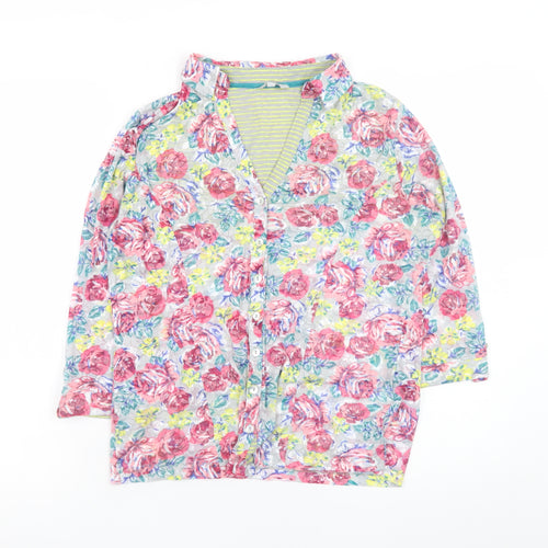 Marks and Spencer Women’s Multicoloured Floral Button-Up Blouse Size 14