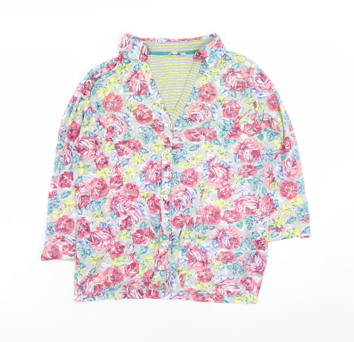 Marks and Spencer Women’s Multicoloured Floral Button-Up Blouse Size 14
