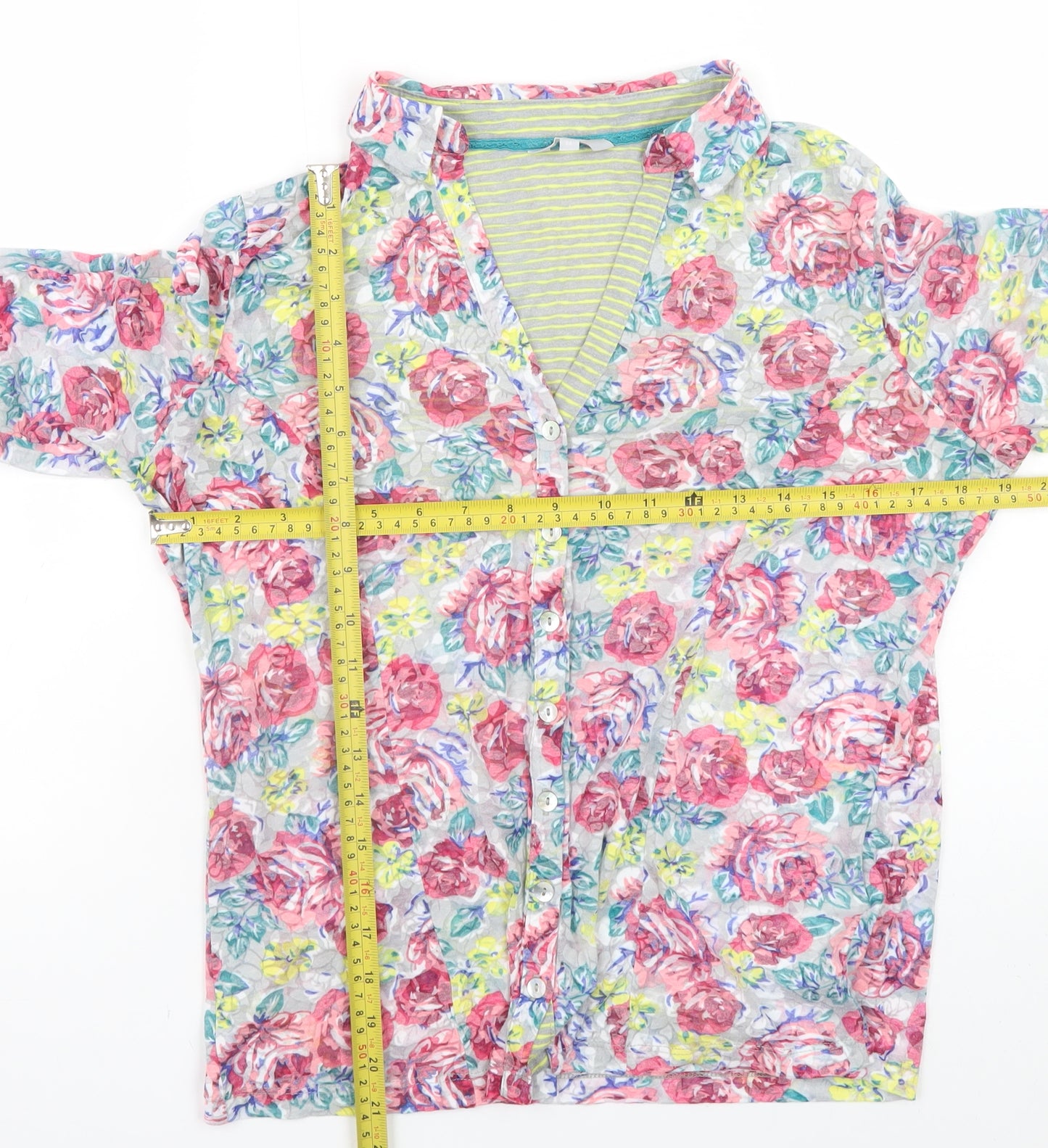 Marks and Spencer Women’s Multicoloured Floral Button-Up Blouse Size 14