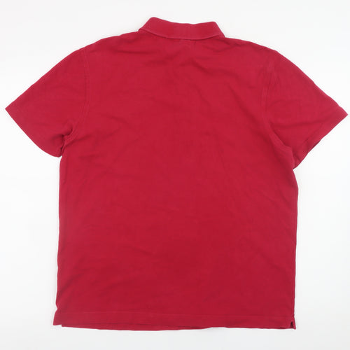 Lacoste Sport Men's Red Cotton Short Sleeve Polo Shirt L