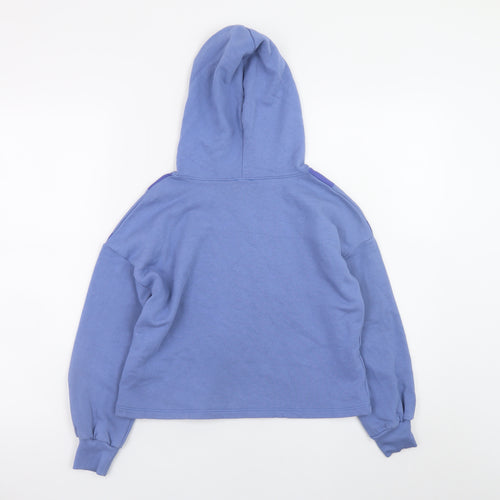 United Colors of Benetton Boys Blue Pullover Hoodie L 8-9 Years Cotton