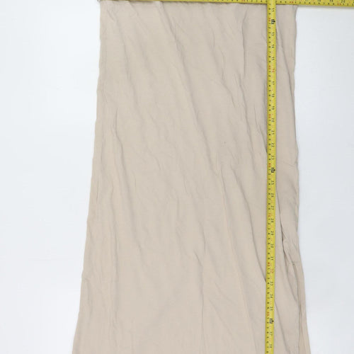 H&M Women Beige Size 8 Sleeveless Midi T-Shirt Dress