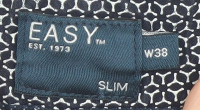 Easy Men's Blue Slim Fit Chino Shorts 38in Waist