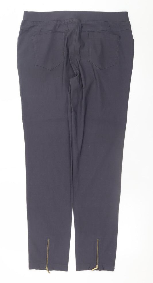 Cook Womens Black Jegging Style Trousers Size 10 with Ankle Zips