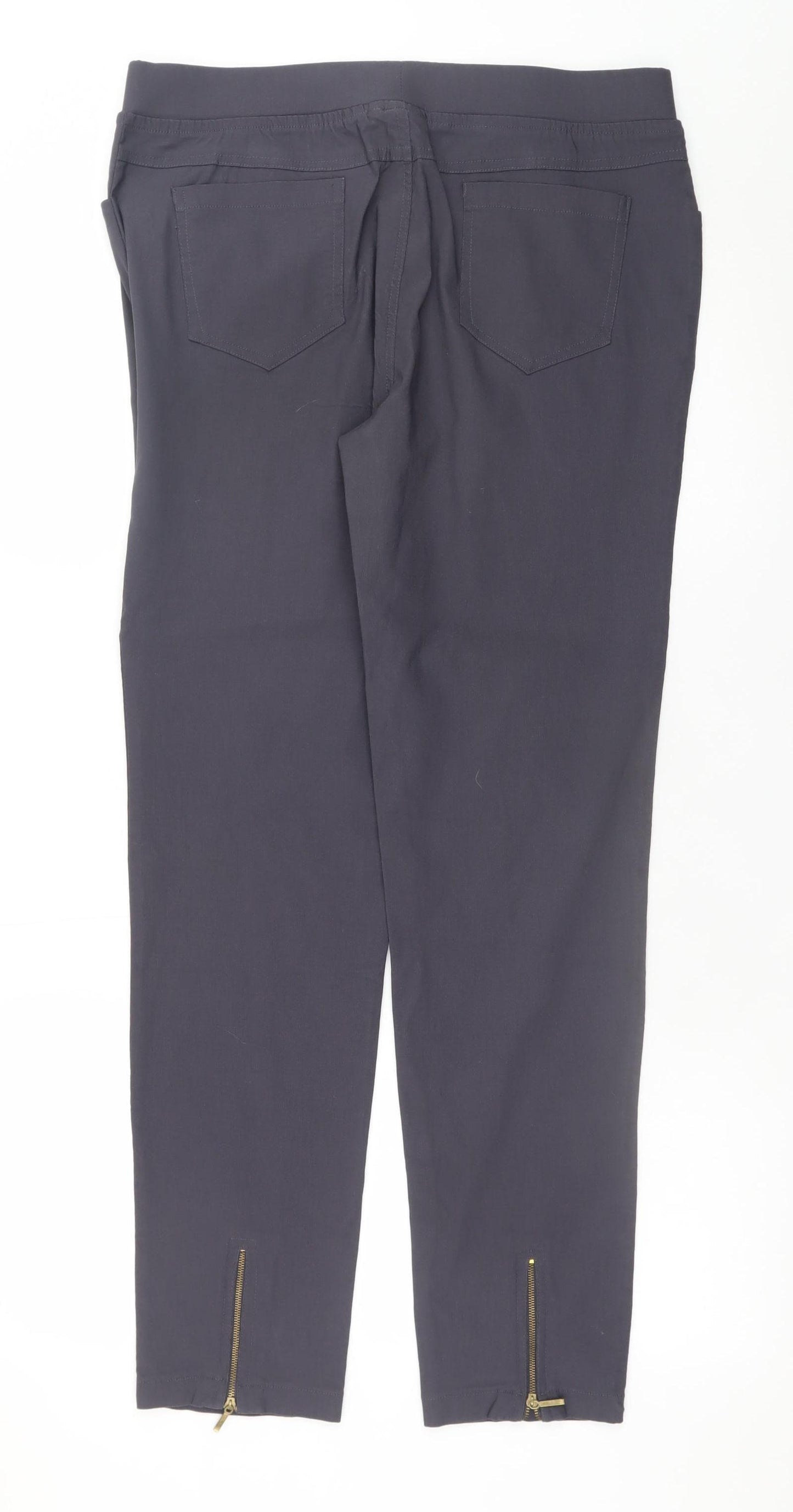 Cook Womens Black Jegging Style Trousers Size 10 with Ankle Zips