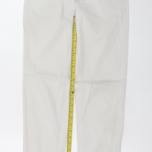 Cambio Women Beige Straight Jeans Size 8 Cotton Stretch Pearlie Style