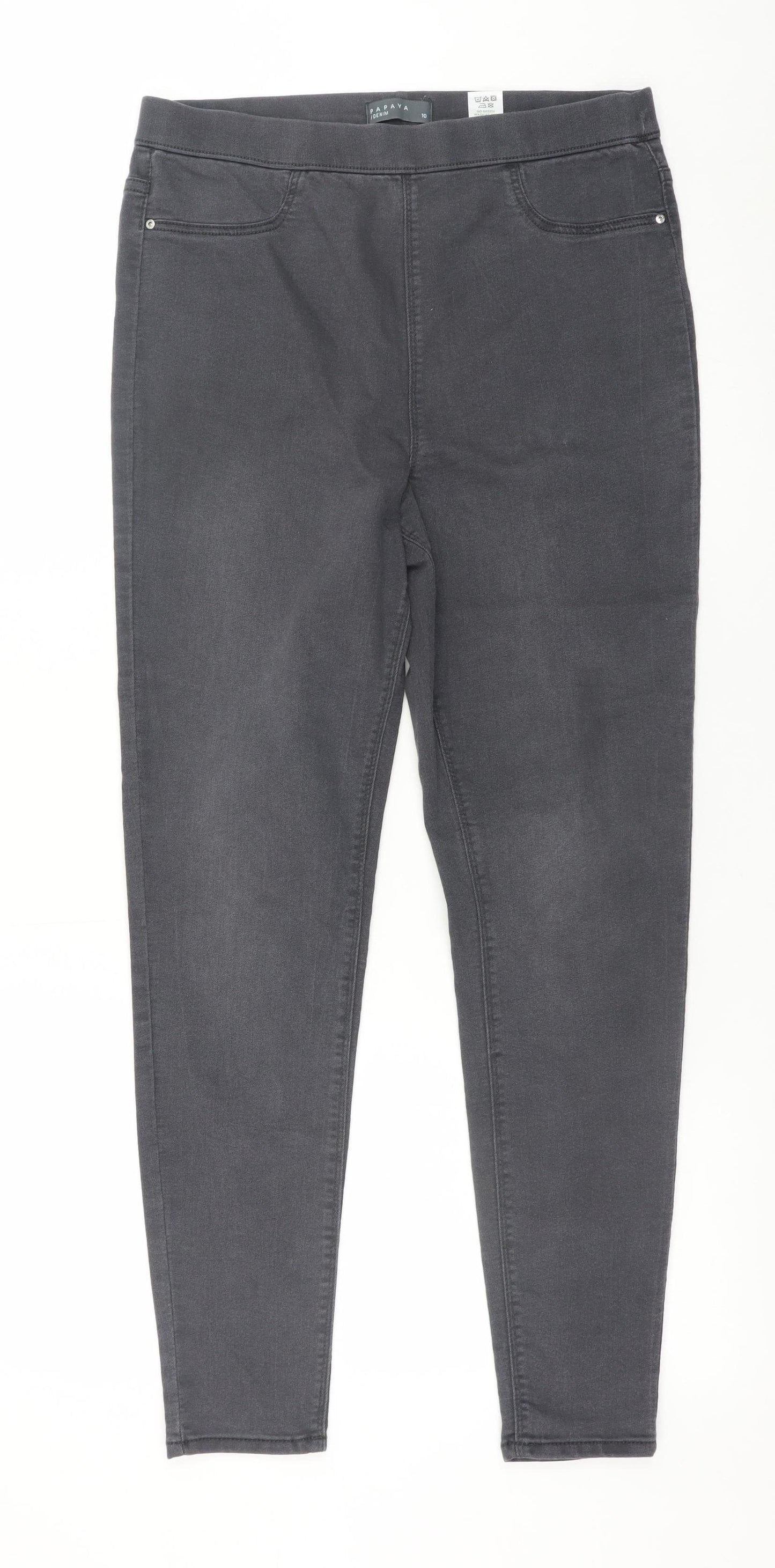 Papaya Women's Grey Skinny Stretch Denim Jeans Size 10