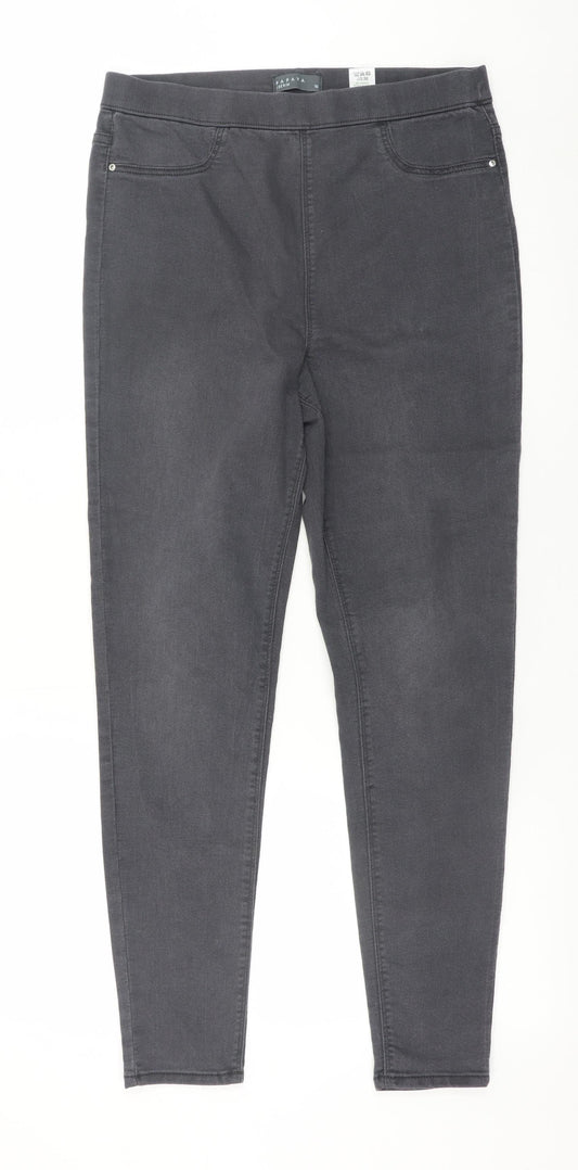 Papaya Women's Grey Skinny Stretch Denim Jeans Size 10