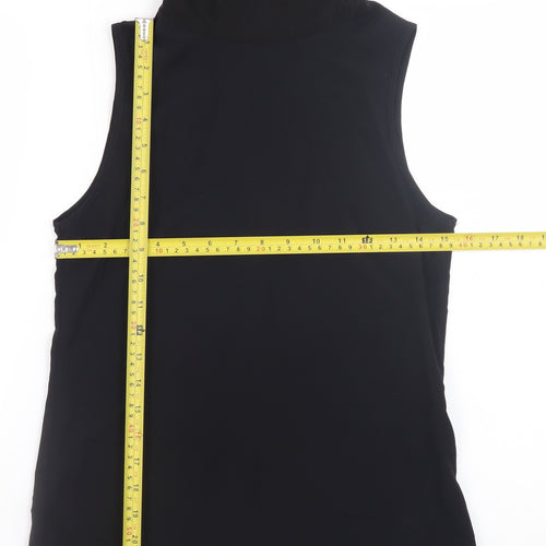 French Connection Women's Black XS Sleeveless Roll Neck Stretch Top