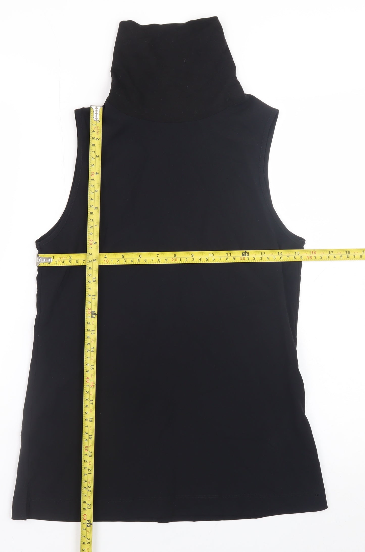 French Connection Women's Black XS Sleeveless Roll Neck Stretch Top
