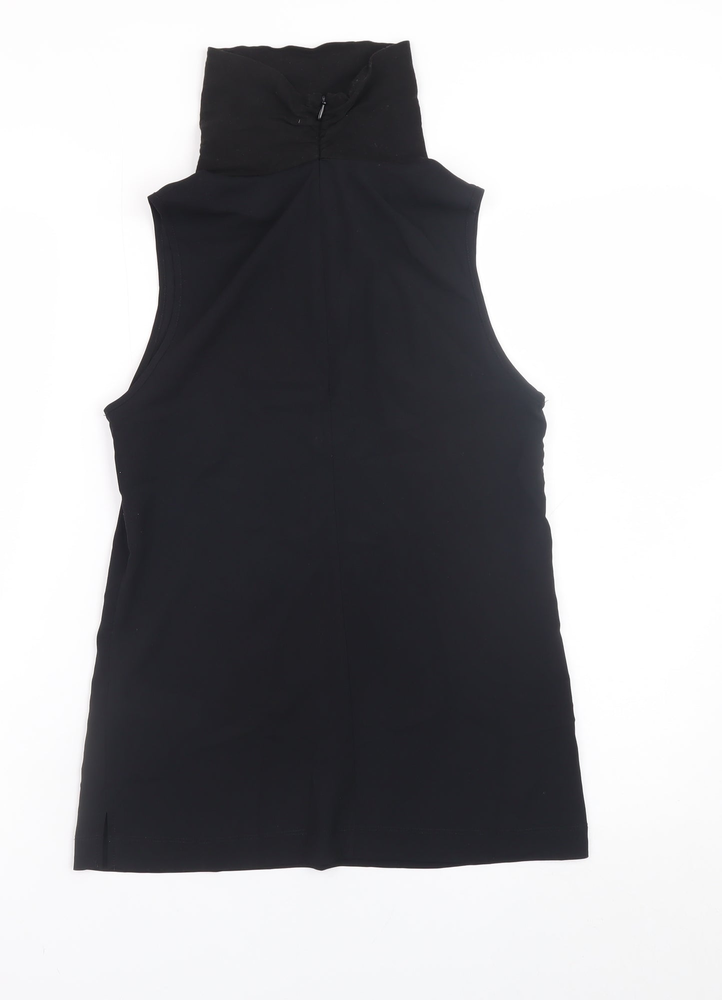 French Connection Women's Black XS Sleeveless Roll Neck Stretch Top