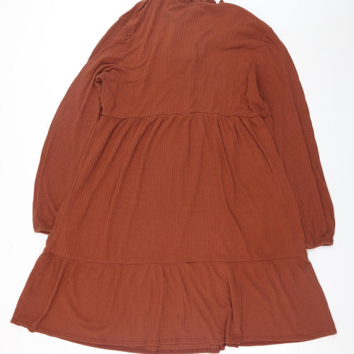 New Look Maternity Brown Long Sleeve Smock Dress Size 20