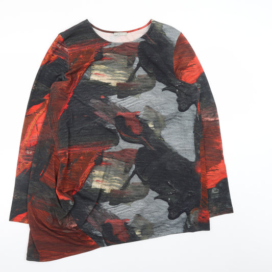 Crea Concept Women's Multicoloured Long Sleeve Tunic Blouse Size 14