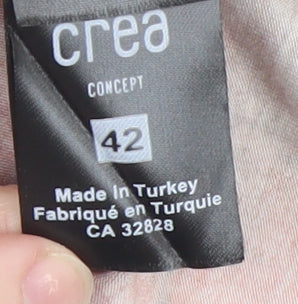 Crea Concept Women's Multicoloured Long Sleeve Tunic Blouse Size 14