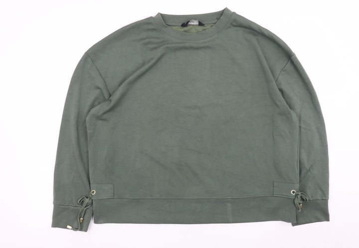 F&F Women’s Green Pullover Sweatshirt UK 18 Nylon Viscose Blend