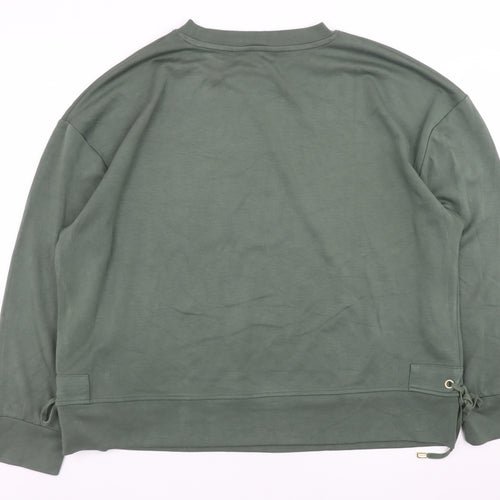 F&F Women’s Green Pullover Sweatshirt UK 18 Nylon Viscose Blend