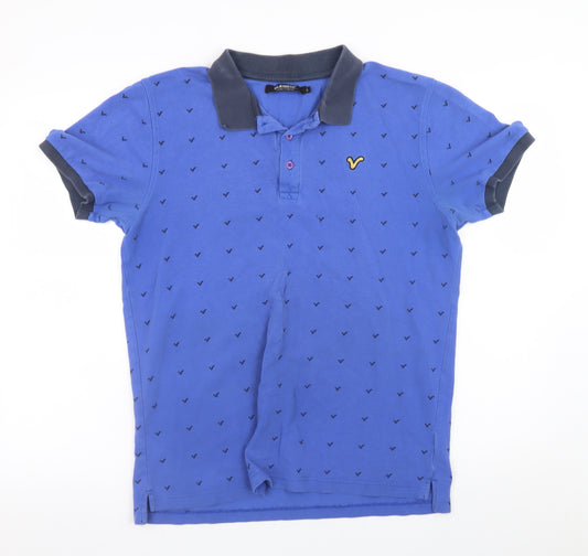 VOI Jeans Co. Men's Blue Short Sleeve Cotton Polo Shirt Size L