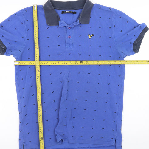 VOI Jeans Co. Men's Blue Short Sleeve Cotton Polo Shirt Size L