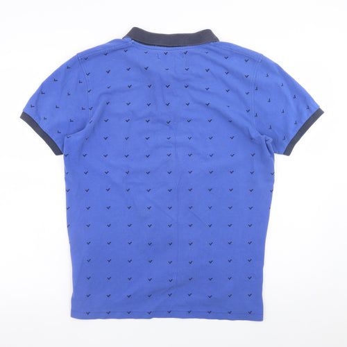 VOI Jeans Co. Men's Blue Short Sleeve Cotton Polo Shirt Size L