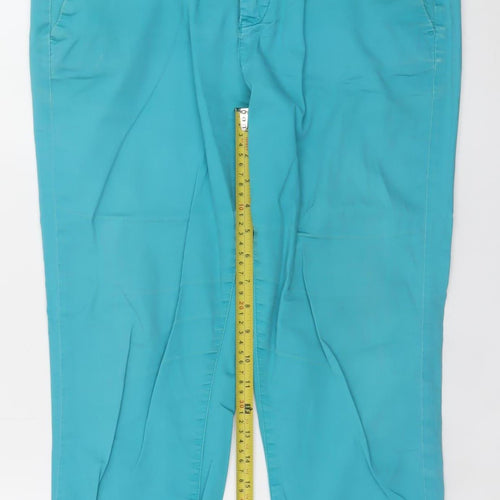 Mexx Women’s Blue Chino Trousers Size 10 Cotton Blend Stretch