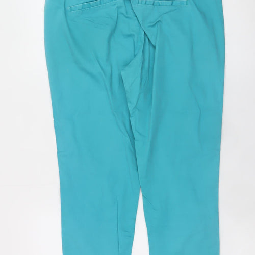 Mexx Women’s Blue Chino Trousers Size 10 Cotton Blend Stretch