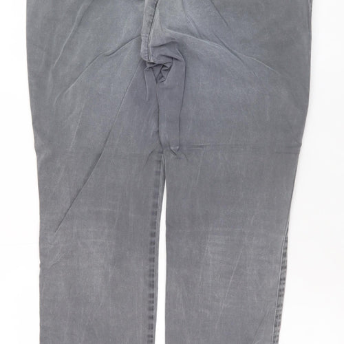 GAP Men's Grey Chino Trousers L Regular Fit Cotton Stretch