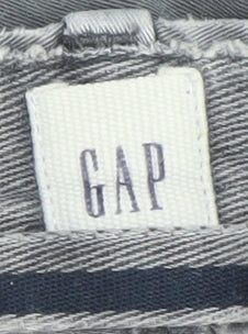 GAP Men's Grey Chino Trousers L Regular Fit Cotton Stretch