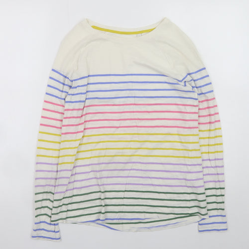 Boden Women’s Multicoloured Stripe Long Sleeve Cotton T-Shirt Size S