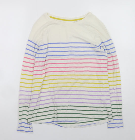 Boden Women’s Multicoloured Stripe Long Sleeve Cotton T-Shirt Size S