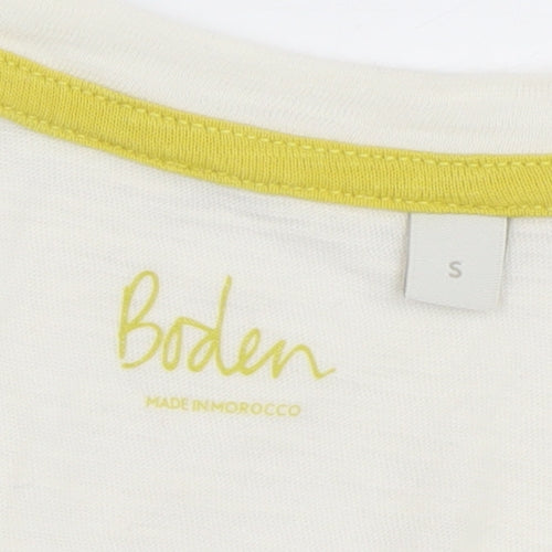 Boden Women’s Multicoloured Stripe Long Sleeve Cotton T-Shirt Size S