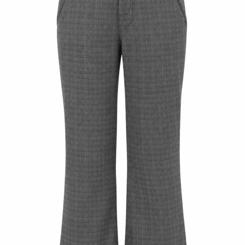 No Boundaries Girls Grey Check Chino Trousers Size 7 Cotton Casual